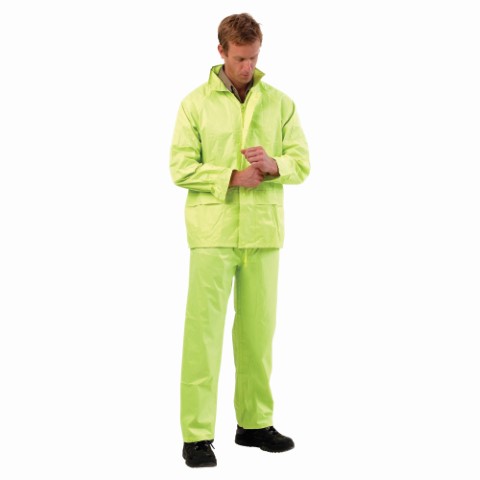 RAIN SUIT HIGH VIS YELLOW. EXTRA LARGE 